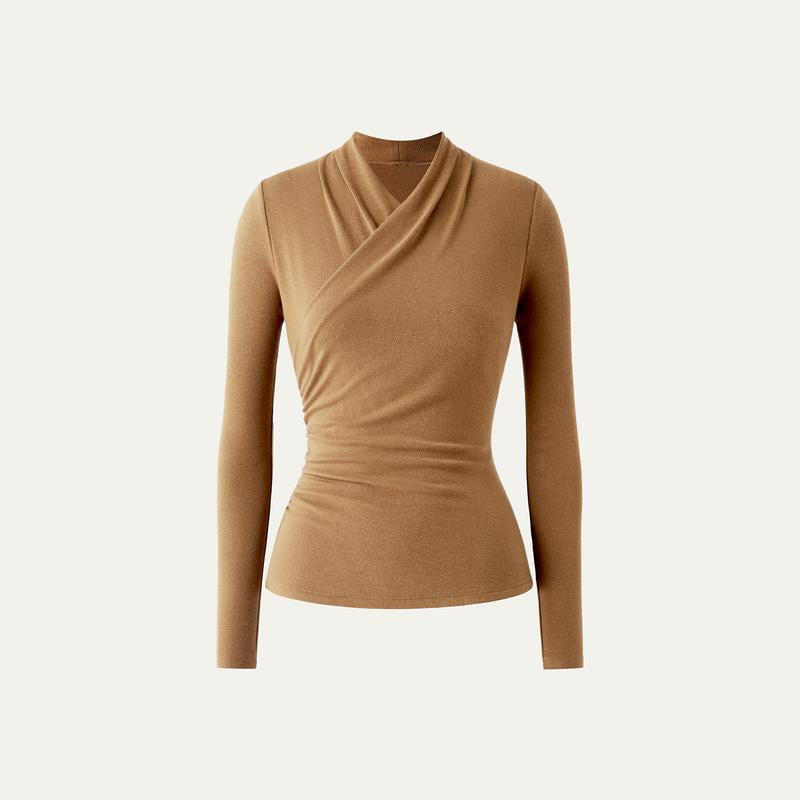 NICA™ - Simple Surplice Long Sleeve Top Medium Length