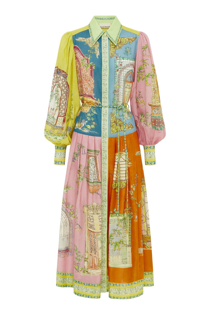 Geraldine | Multi-Hued Designer Maxi Dress