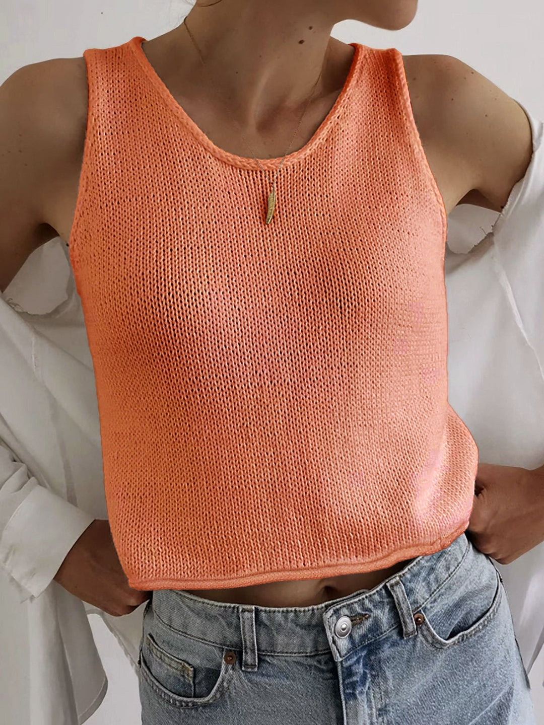 KAREEM™ - Casual Round Neck Vest Pullover Top